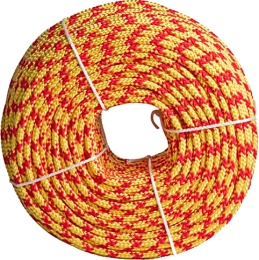 Шнур яхтенный Экстрим 10мм*50м 20-прядный нагрузка 980 кг желто-красный Петроканат (115317P)